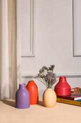 Alamkari India Ceramic Geometry set Flower vase Set of 4